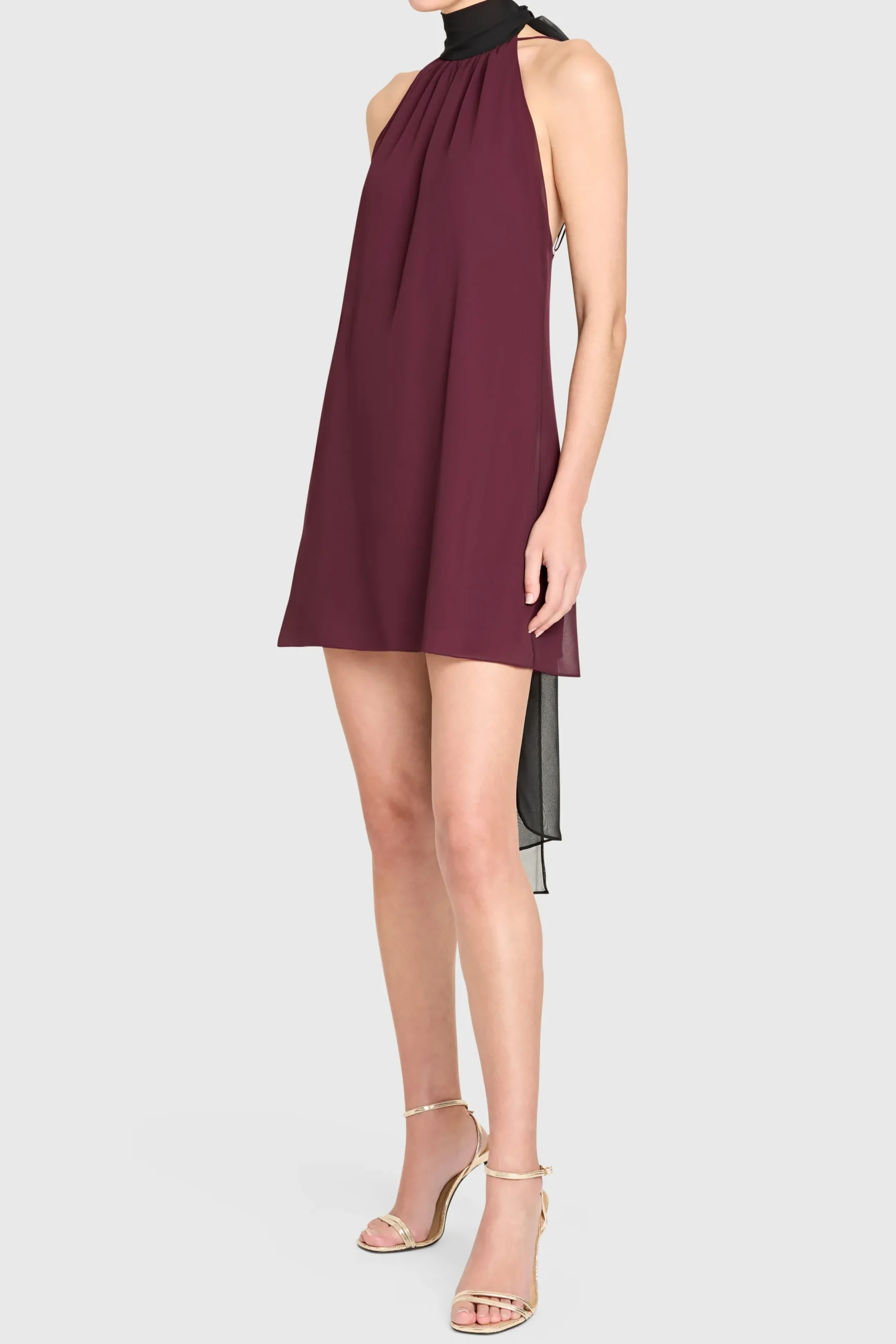 Sale Amanda Uprichard Manoella Dress Wine/Black