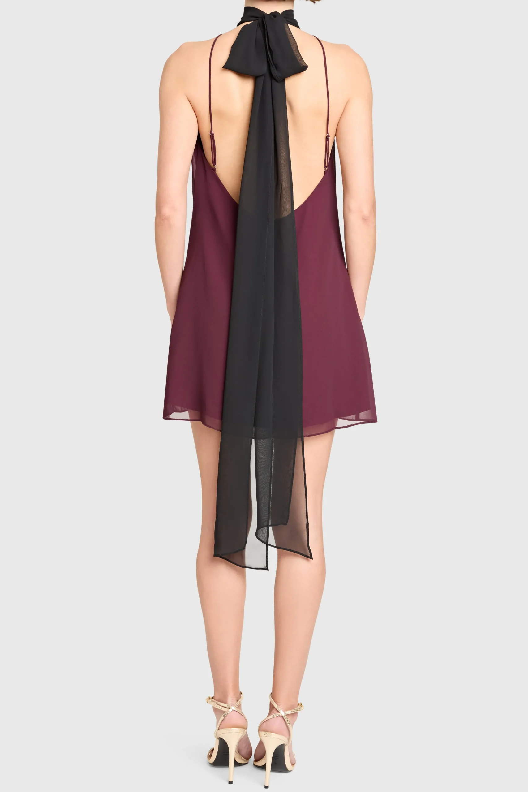Sale Amanda Uprichard Manoella Dress Wine/Black