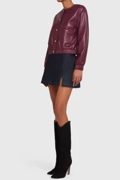 Best Amanda Uprichard Rocco Jacket Burgundy