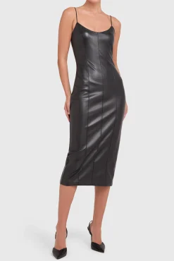 Best Amanda Uprichard Rocco Midi Dress Black