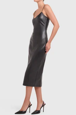 Best Amanda Uprichard Rocco Midi Dress Black