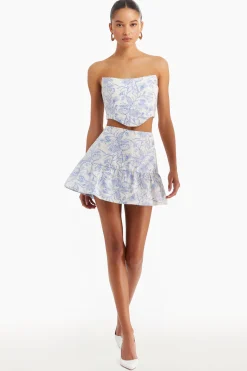 Hot Amanda Uprichard Sabine Crop Top EnglishBlue