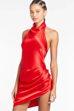 Hot Amanda Uprichard Samba Silk Dress Ruby