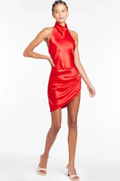 Hot Amanda Uprichard Samba Silk Dress Ruby