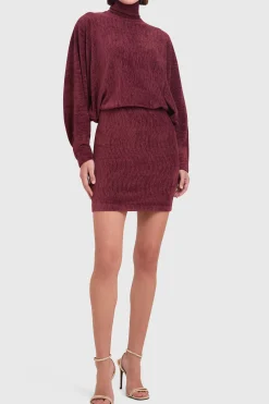 Clearance Amanda Uprichard Stefano Dress Burgundy