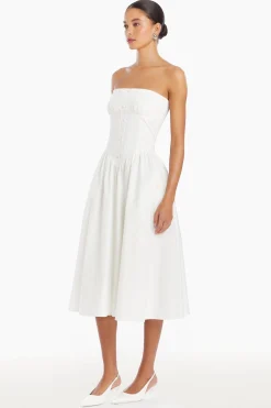 Discount Amanda Uprichard Strapless Holland Dress White
