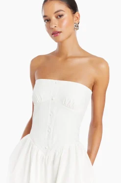 Discount Amanda Uprichard Strapless Holland Dress White