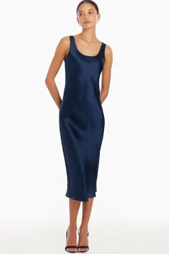 New Amanda Uprichard Sydney Silk Dress Ink