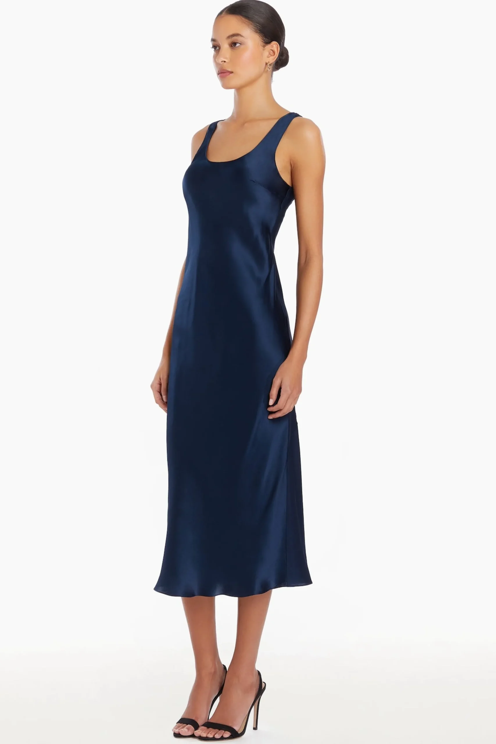 New Amanda Uprichard Sydney Silk Dress Ink