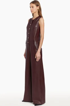 Amanda Uprichard Tori Jumpsuit Russet