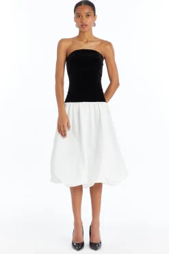 Amanda Uprichard Valencia Bubble Dress Black/Ivory